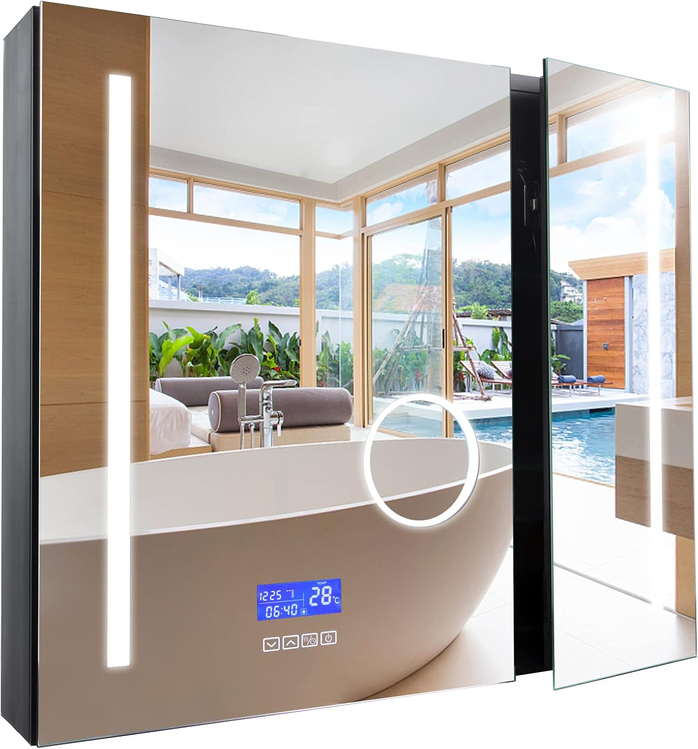 30" x 26" Surface Mount LED Lighted Bathroom Medicine