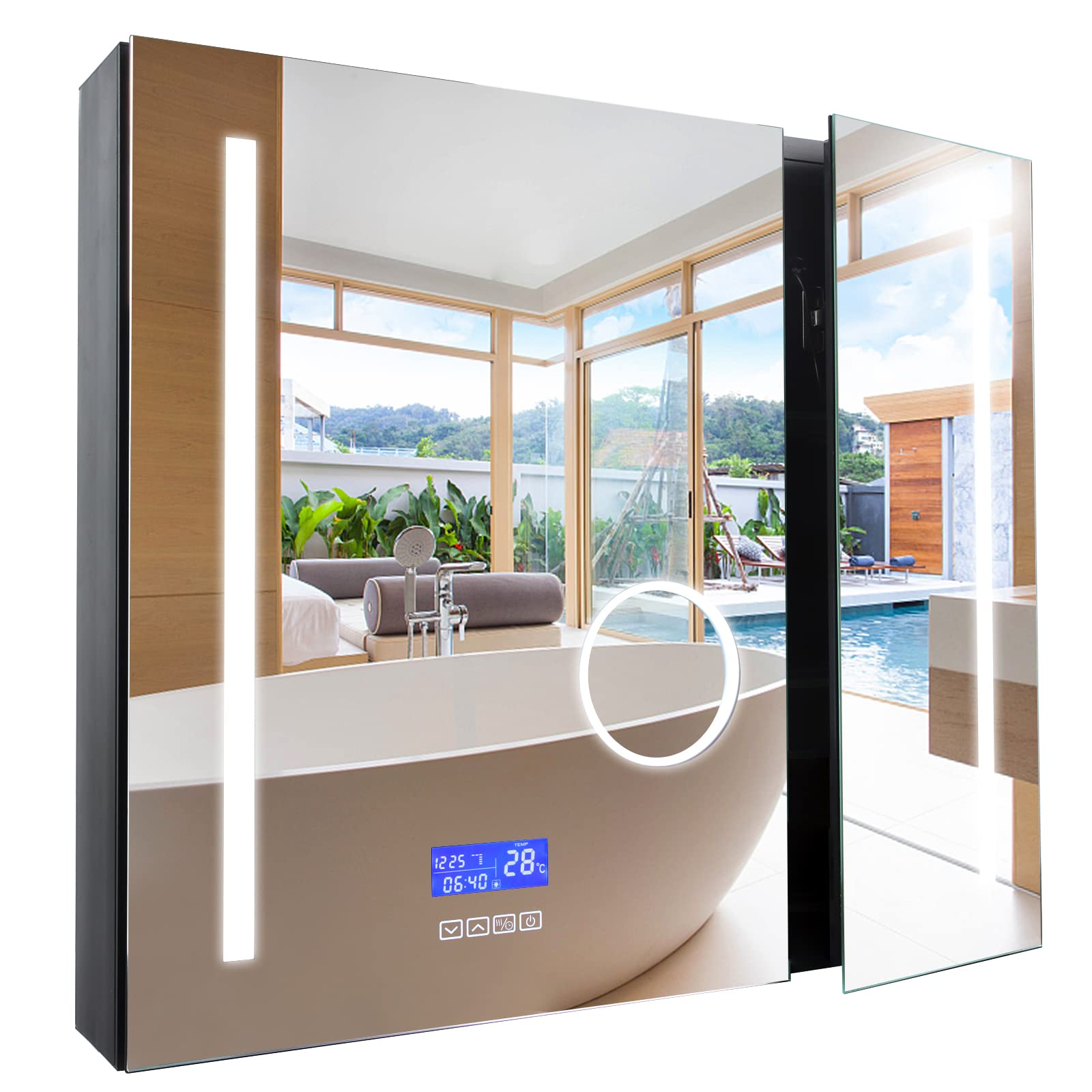 BROKEN/// TooCust 30 x 26 inch LED Lighted Bathroom Medicine