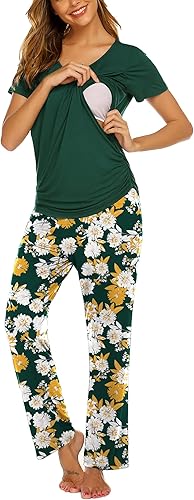 Miniatura 2 de Ekouaer Pijamas de lactancia para mujer, pijamas de lactancia materna, ropa de dormir suave, posparto, ropa de embarazo