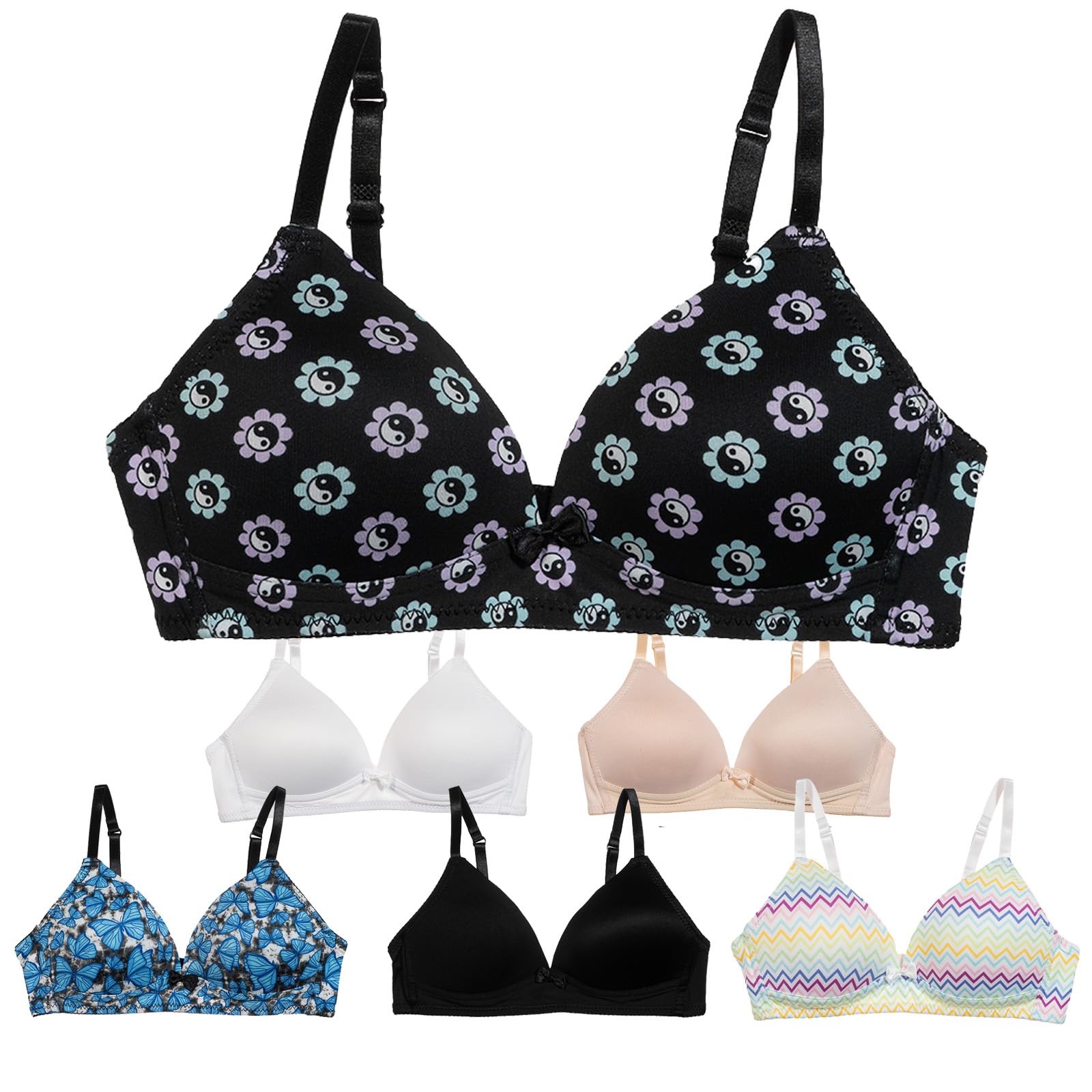 Alyce Ives Intimates Girls, Teens & Petite Women Lightly Padded A Cup Bra-6 Pack