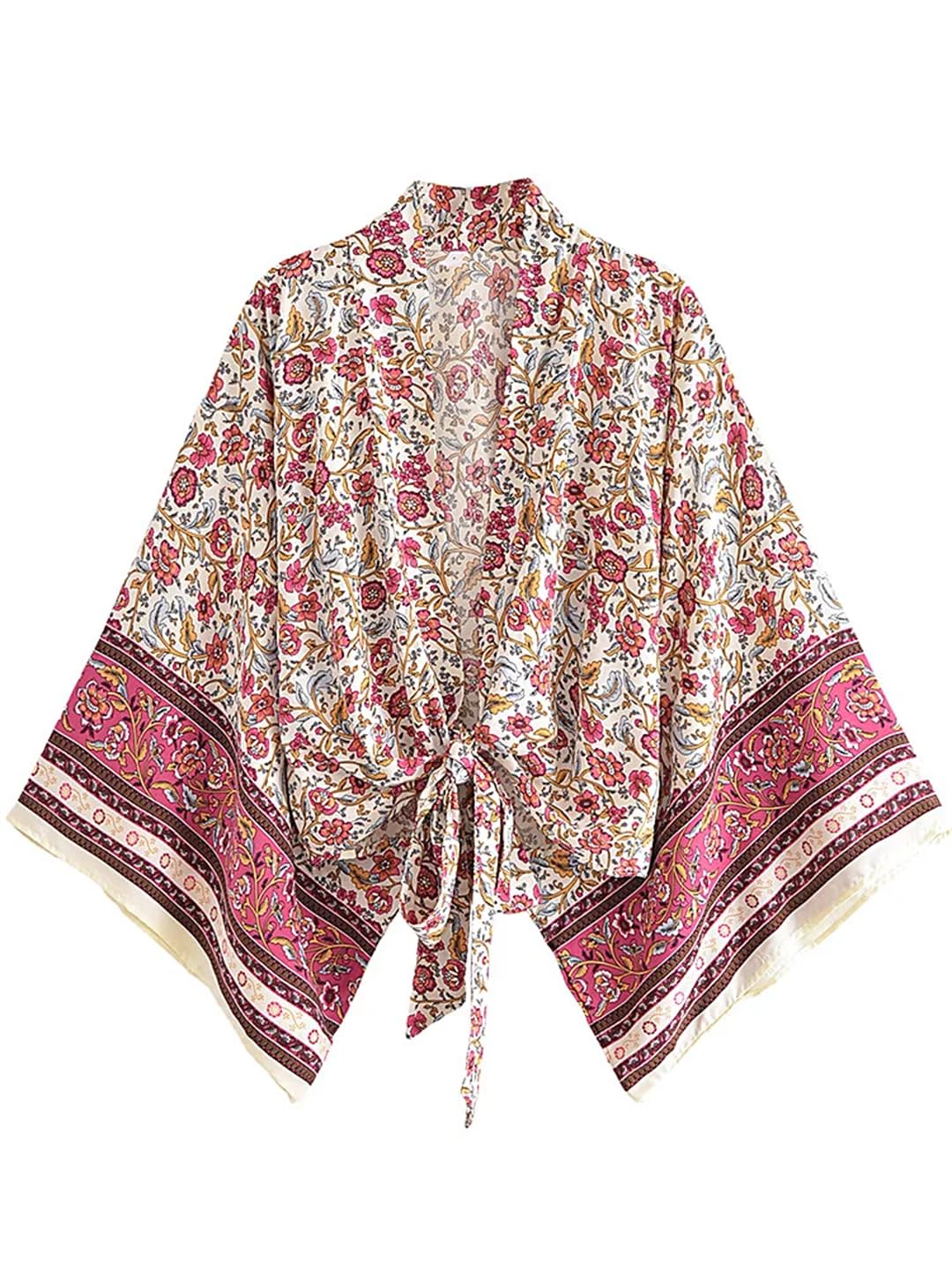 Disimlarl Cardigan da donna corto kimono costumi da bagno maniche a pipistrello bohemien bikini copricostume da spiaggia