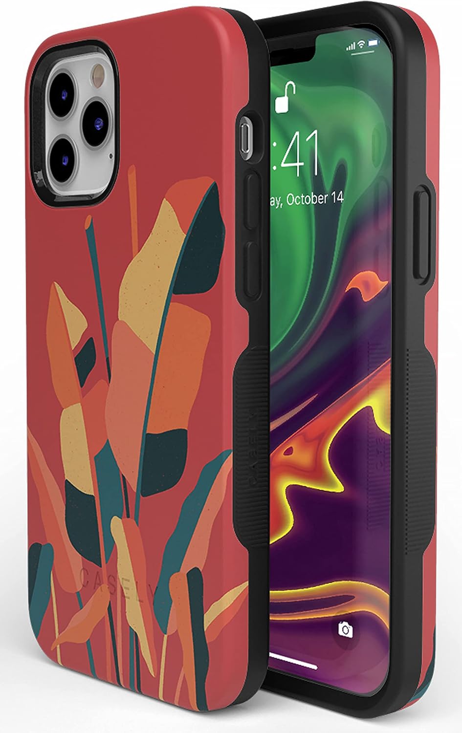 Casely iPhone 11 Pro Max Case | Let it Grow | Banana Leaf Floral | Bold Protective Design