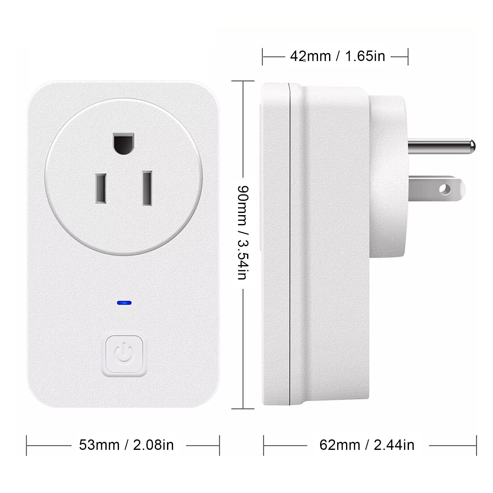 10A Smart Plug WiFi APP Remote Control Outlet Work Compatible with Home IFTTT Energy Monitoring and Timer Function — view 7