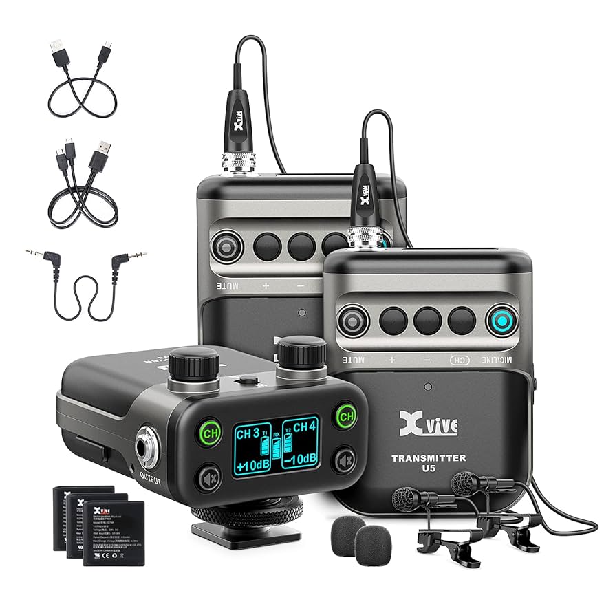 Xvive U5T2 ワイヤレス ピンマイク Amazon.com: Xvive U5T2 Wireless Lavalier Microphone System