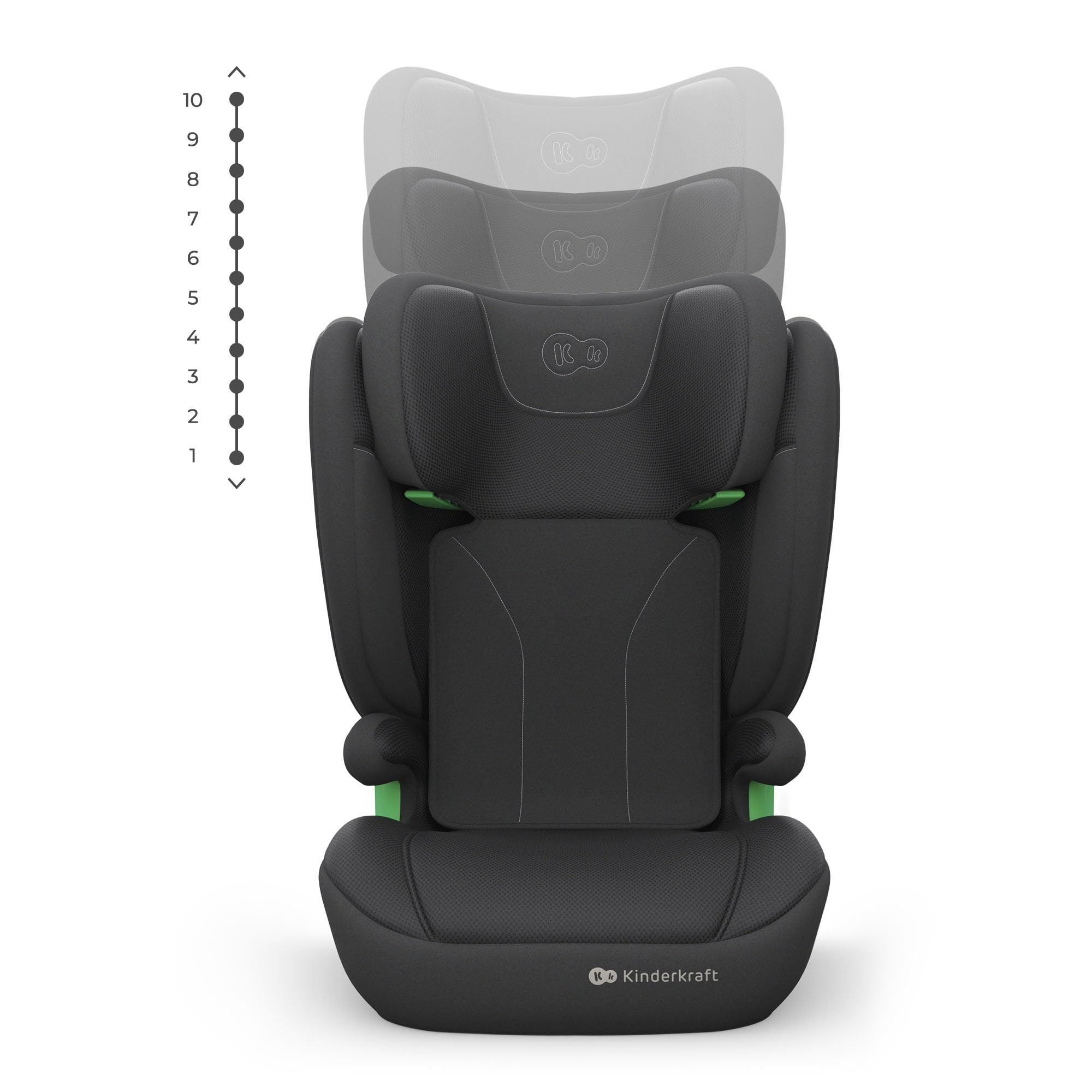 Kinderkraft JUNIOR FIX 2 PRO Kindersitz 100–150 cm ISOFIX H-GUARD SPS Schwarz