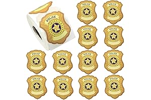 Reward and Recognize Kids with Our Pack of 500 Police Badge Name Tag Stickers