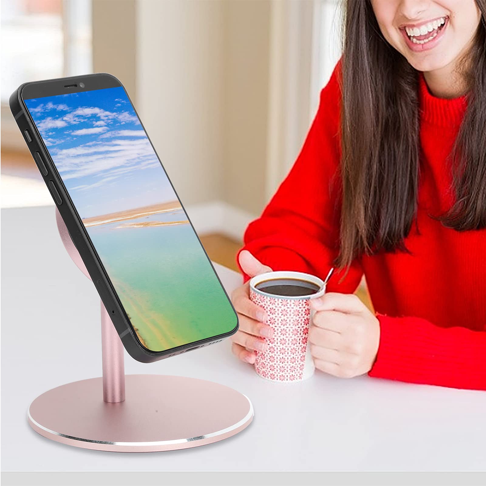 Cocoarm Base di Ricarica Wireless in Lega di Alluminio per (PINK)