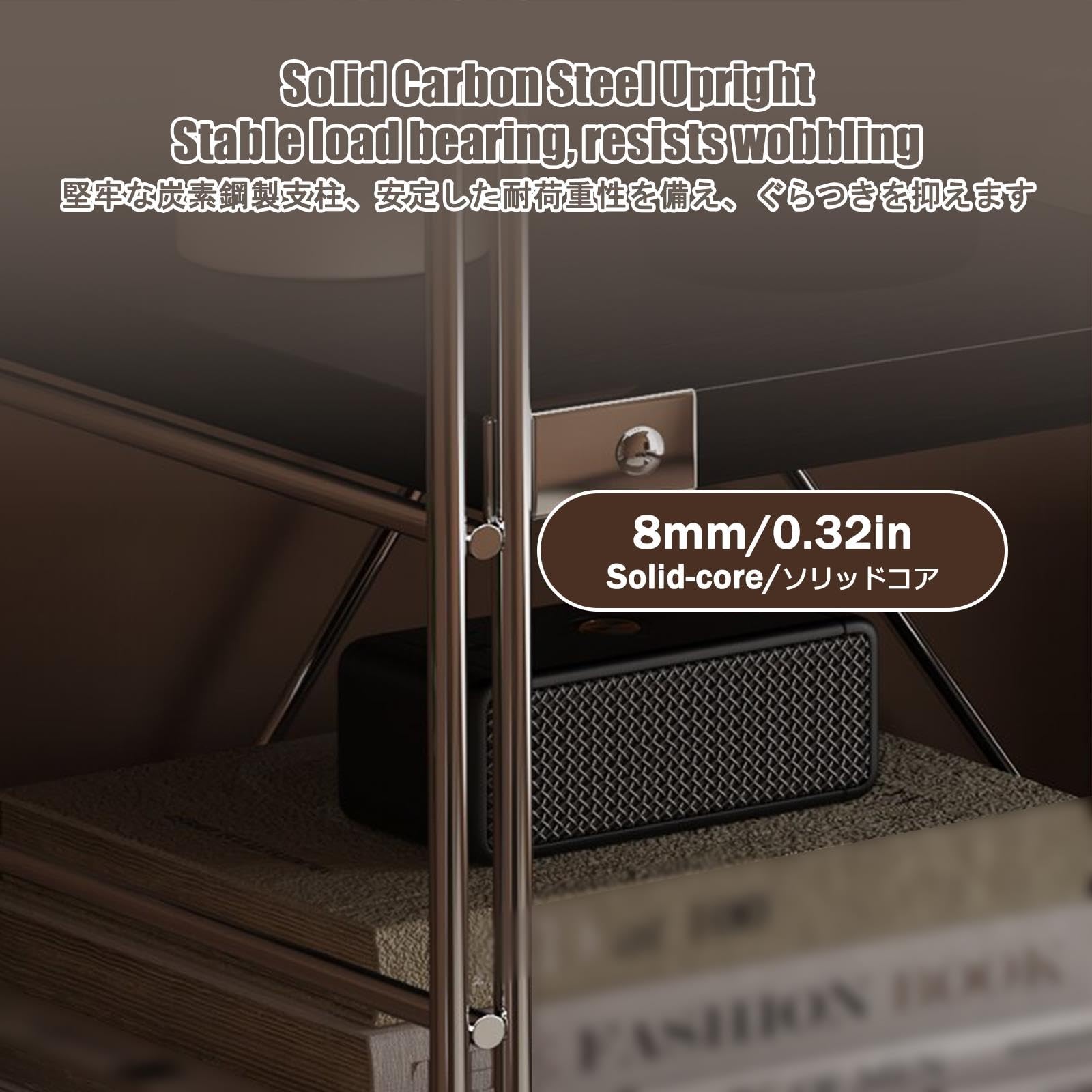 Tavolo per Acquario, Mobile Acquario, Supporta Un Carico di 150 Kg | Struttura in Acciaio E Legno; Altezza Dei Ripiani Regolabile(B,60x45x90cm/23.6x17.7x35.4in)