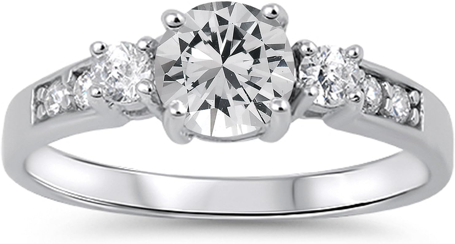 CHOOSE YOUR COLOR Sterling Silver Round Ring