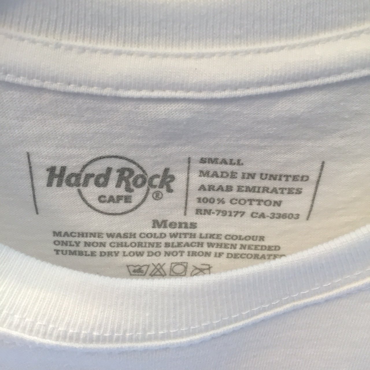 T-shirt Hard Rock Café Blanc - Logo Strassé Doré Et Argenté - Taille XS - Occasion Très Bon état