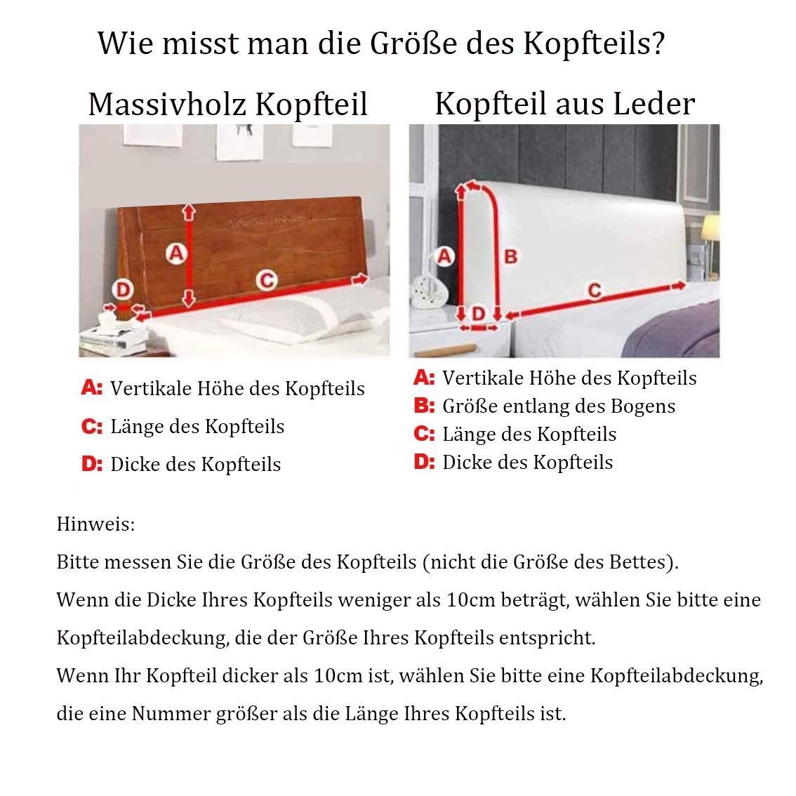 Kopfteil Husse/Bezug, Bettkopfteil Hussen Staubdichte Bett Kopfteilbezug Verdicken Samt Einfarbig Kopfbedeckungen Elastische All-Inclusive Bett Kopf Abdeckung Gray 140cmx73cm