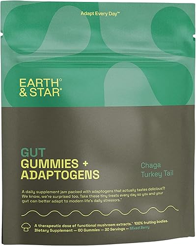 Miniatura 1 de Earth & Star Gomitas de hongos  Paquete variado de 3  Mezcla de 10 hongos  Apoyo inmunológico, cerebral e intestinal  Complejo de hongos con melena