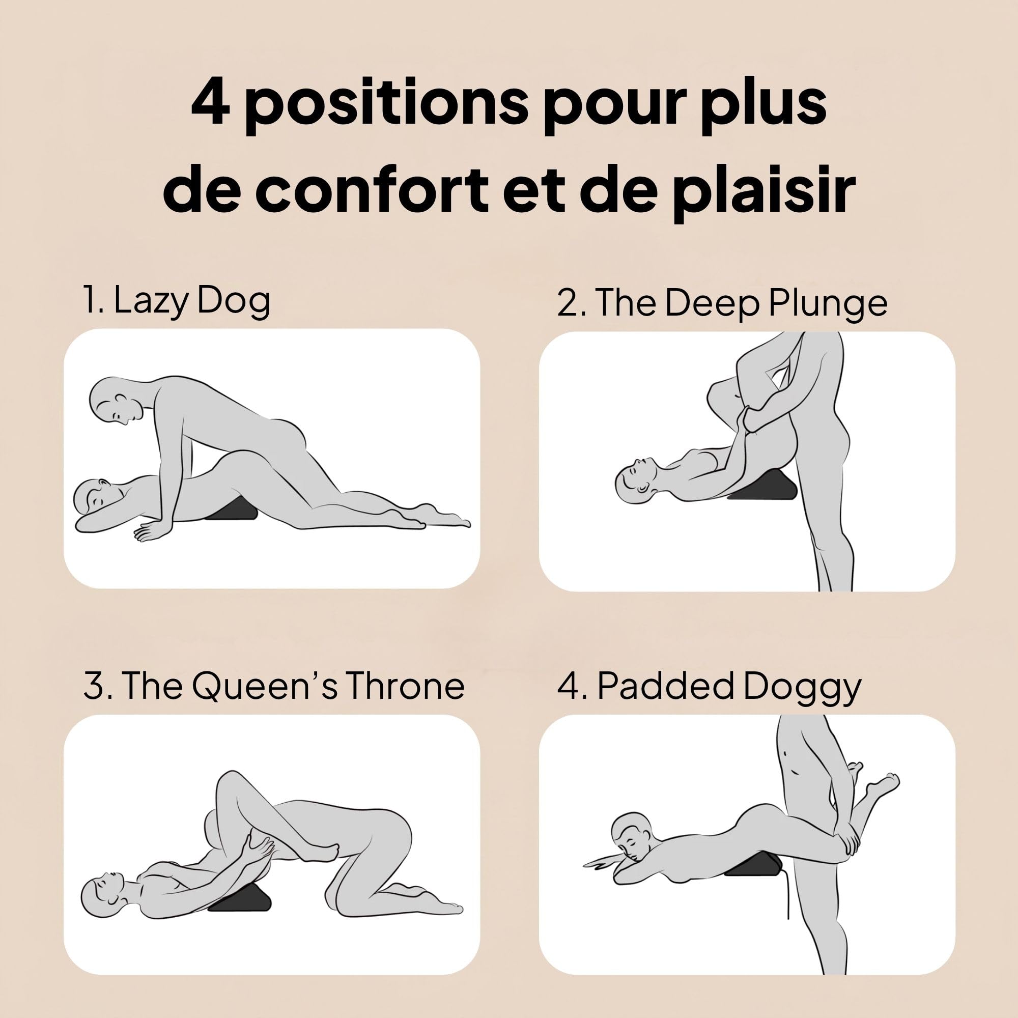 obaie Coussin Sexuel Couple Étanche en Mousse – Coussin Position Érotique et Oreiller Sexuelle Adulte pour Jeux Intimes – Sex Pillow de Position Compact et Doux - Chaise Sexuel Adulte