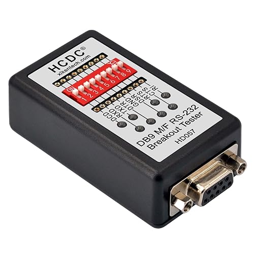 Miniatura 2 de Monitor LED RS232 Breakout Tester, DB9 macho a hembra, HCDC HD057