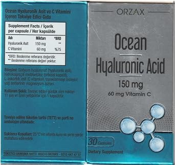 Orzax Ocean Hyaluronik Asit 150 Mg 30 Kapsül (3 paketi)