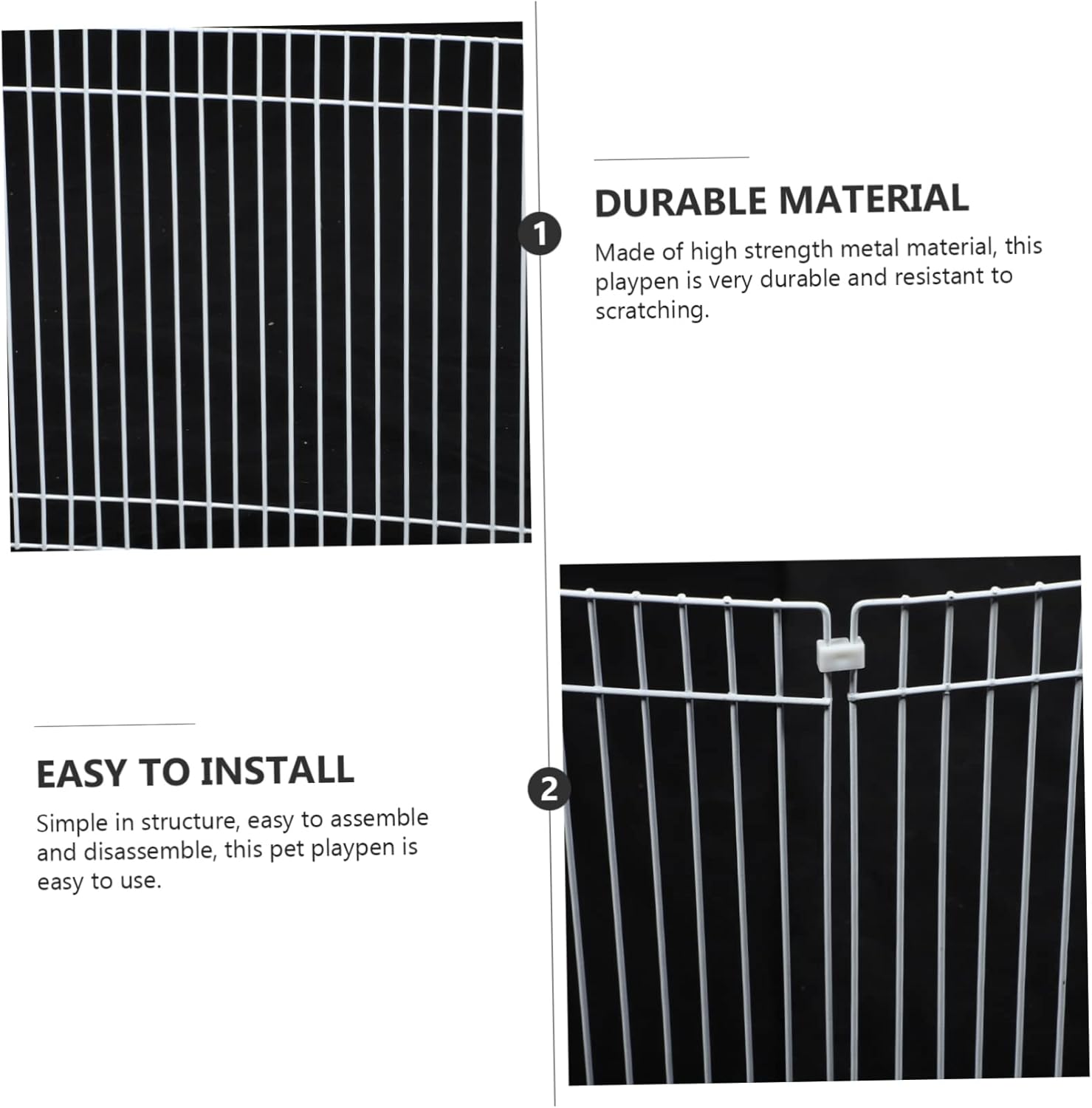 YARNOW Metal Hamster Playpen 6ft Small Pet Fence Panels Isolation Pen for Hamsters Chinchillas Guinea Pigs Rabbits Easy to Set