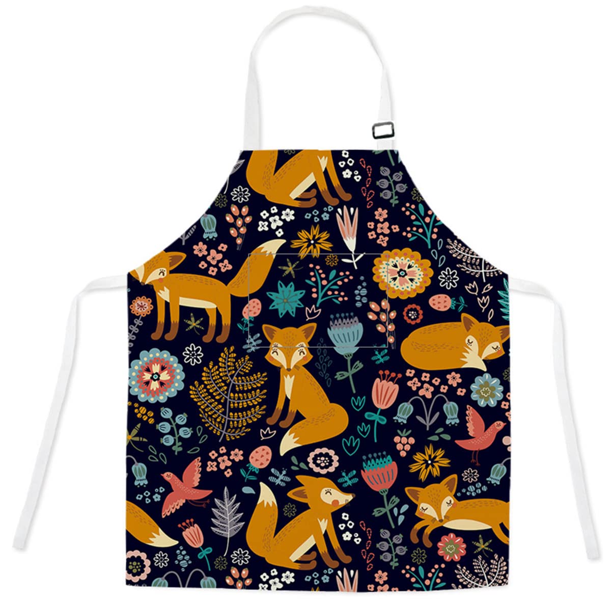 TRYTUTRY Adult and Kid Apron with Pocket, Cute Fox Mather Daughter Matching Aprons - Image 2