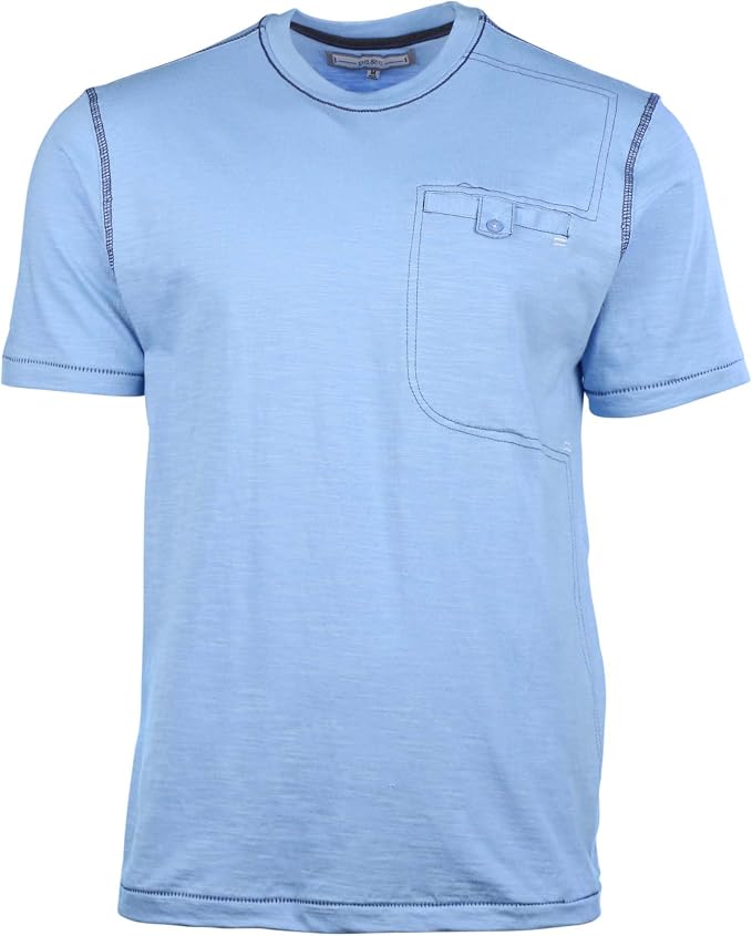 PD\u0026C Men's Button Pocket Casual T-Shirt 