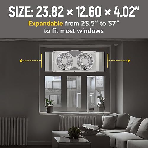 Miniatura 5 de Craig Ventilador reversible de doble ventana con control remoto