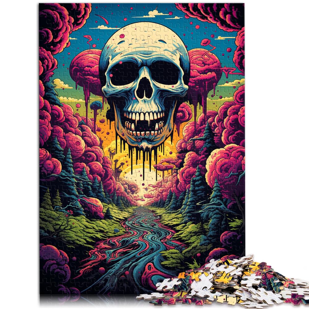 jigsaw puzzles for adults 1000 pieces Colorful fantasy skull Family Activity Jigsaw 50x70cm Unique Birthday and Gifts for 14 year olds — image 1