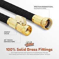 Vista 4 de Flexi Hose Lightweight Expandable Garden Hose, 25FT -Retractable Garden Hose, Water Hose - No-Kink Flexibility, 3/4 Inch Solid Brass Fittings and