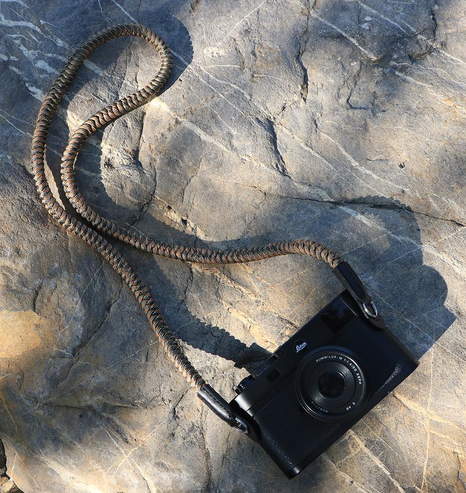 Paracord Woven Camera Neck Shoulder Strap Belt Hand Compatible with Canon Nikon Sony Olympus Pentax Fujifilm Panasonic SLR DSLR Digital Mirrorless Cameras 42 inch Camouflage