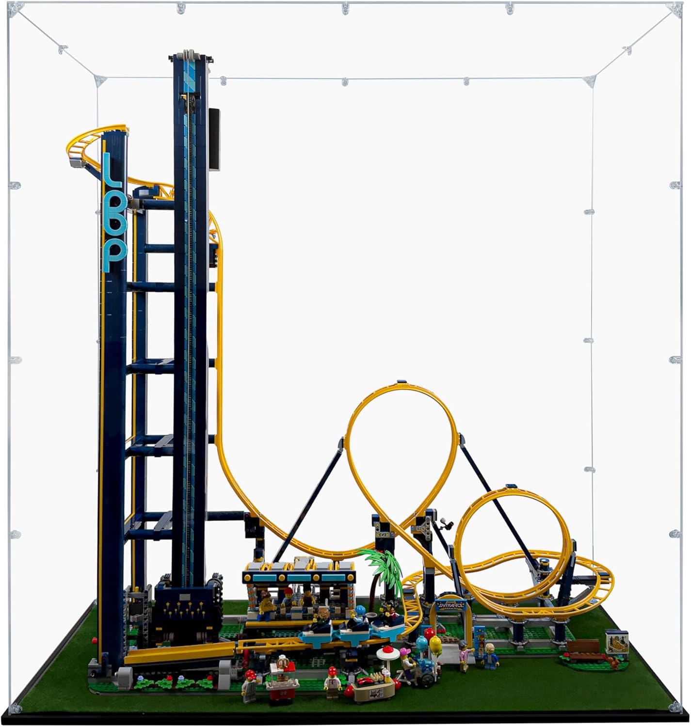 Acrylic Display Case Compatible for Lego Loop Coaster #10303, Dustproof Display Case (Case Only) (Lego Sets are NOT Included)