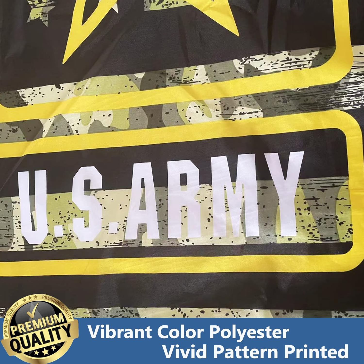 US Army Camo Flag 3x5 Outdoor Double Sided- American United States Army Star Black Military Flags 3 Ply Heavy Duty Fade Resistant Banner for Outdoor Indoor Garage Wall - Image 5