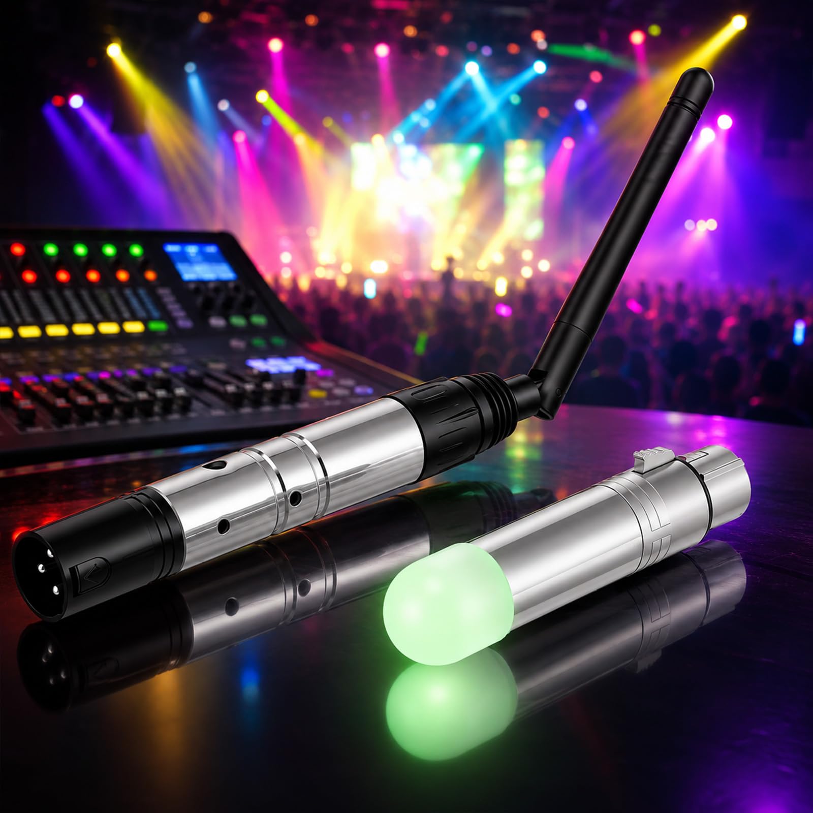 4Pcs Controlador DMX Inalámbrico, Transmisor/Recibidor Inalámbrico DMX512 LED, Controlador de Iluminación LED con Controlador DMX para Barras de luz de Escenario Luz de Cabeza Móvil