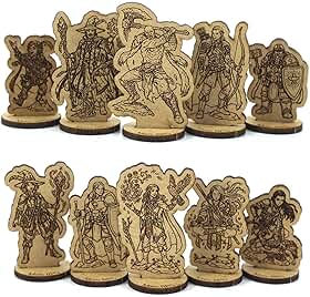 Kit Miniaturas RPG 2D - Personagens e Classes - 18 unidades - Mais RPG