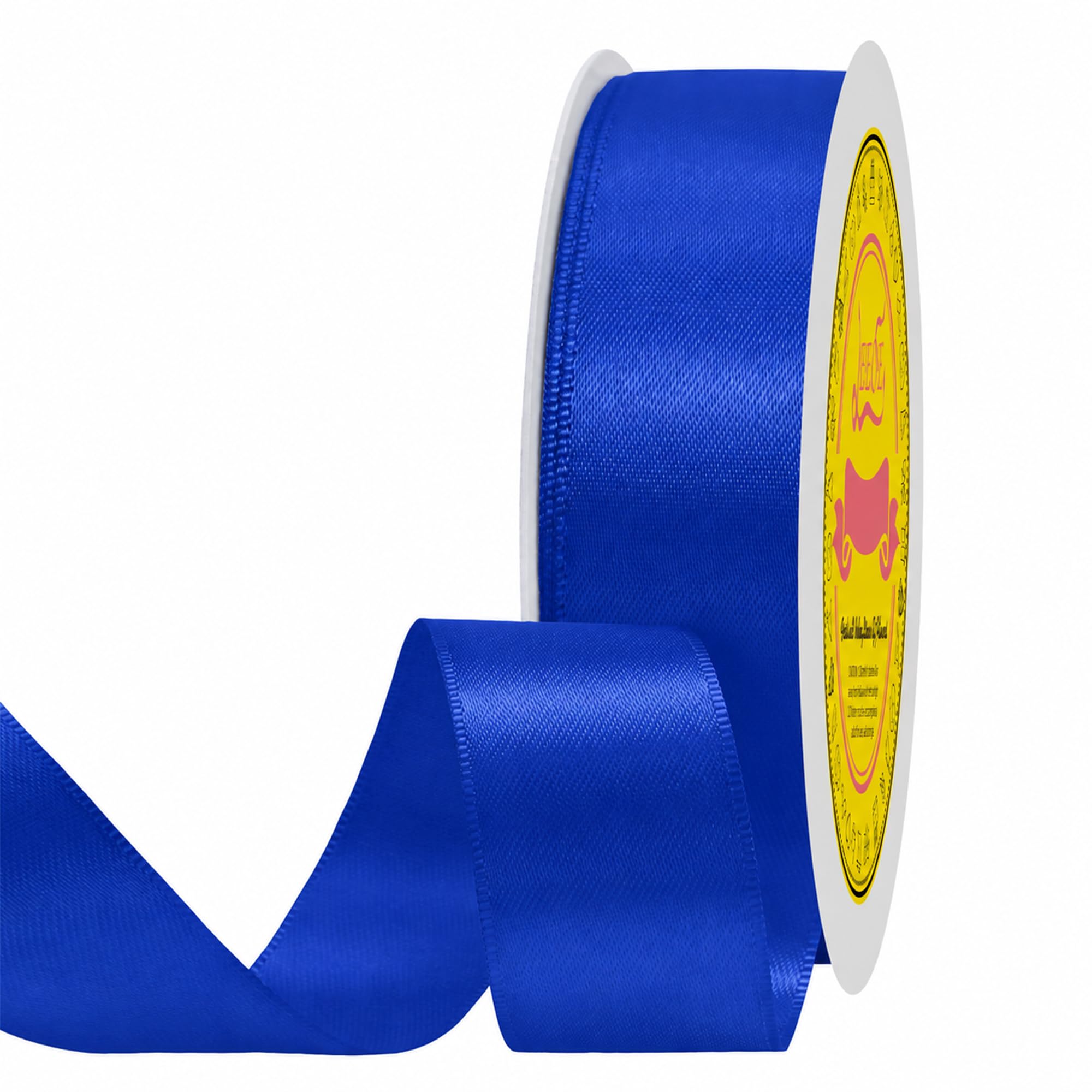Double Face Cobalt Blue Satin Ribbon 7/8 Inch X 100 Yards Polyester Ribbon for Gift Wrapping Very Suitable for Weddings Party Hair Bow Invitation Decorations and More