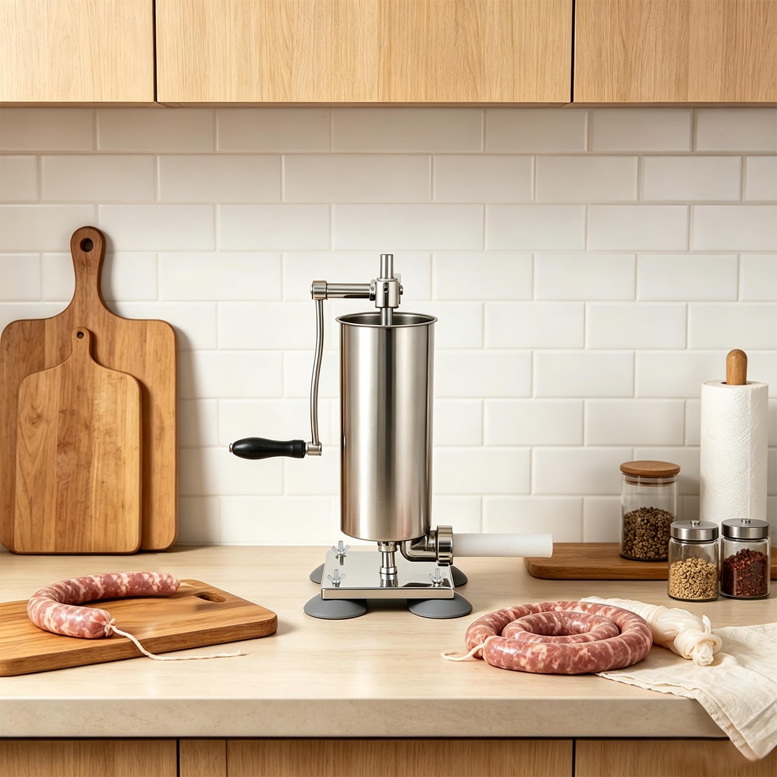 Machine à saucisses verticale en acier inoxydable 3 l
