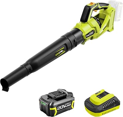SnapFresh 20V Leaf Blower Cordless, 535CFM Airflow with 4.0Ah Battery