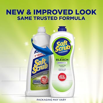 Soft Scrub Antibacterial Cleaner with Bleach Surface Cleanser, 36 Ounce (Pack of 6)