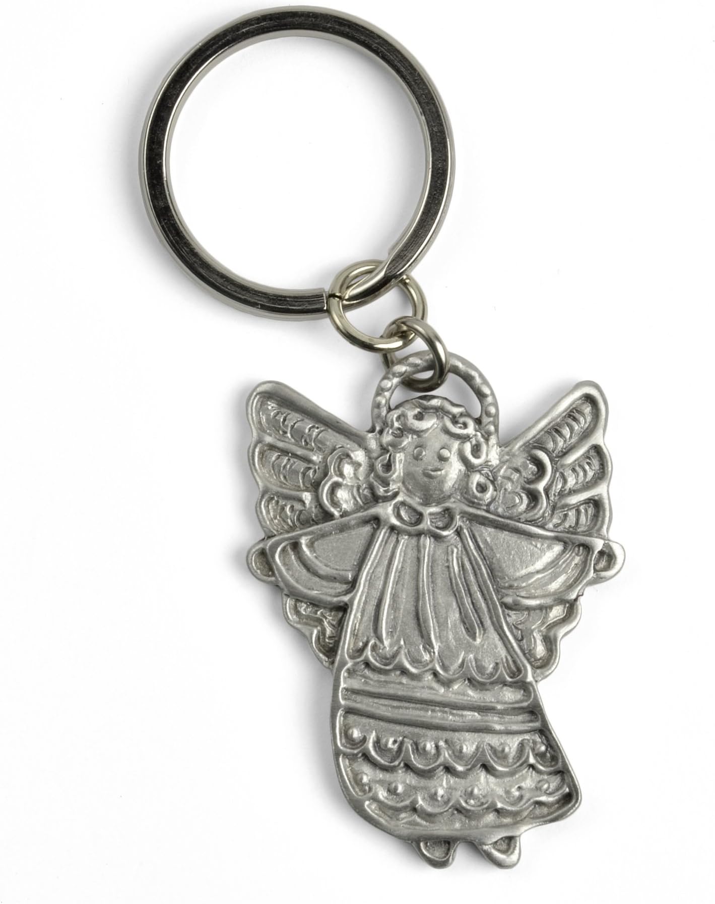 Cynthia Webb DesignsDon't Drive Faster Than Your Angel Can Fly Pewter Key Ring โ Handcrafted in the USA