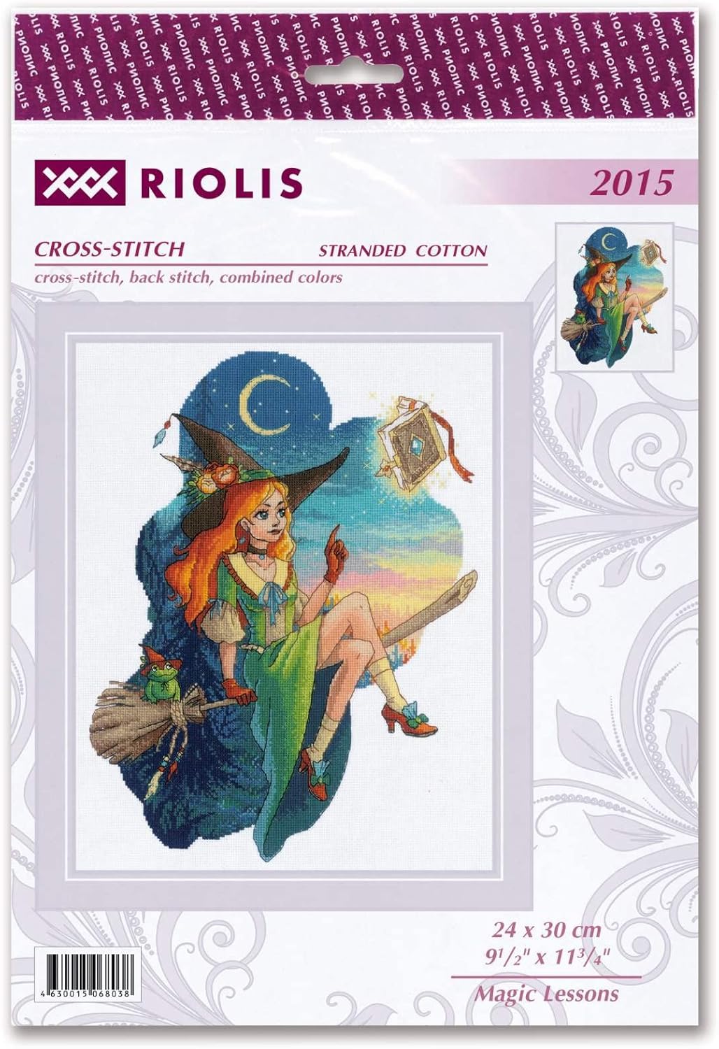 RIOLIS - Magic Lessons 2015, Cross Stitch Kits 9½" x 11¾", Cross Stitch Kits for Beginners & Advanced, Crossstitching Kit Adult, Embroidery Counted Stitching Kit
