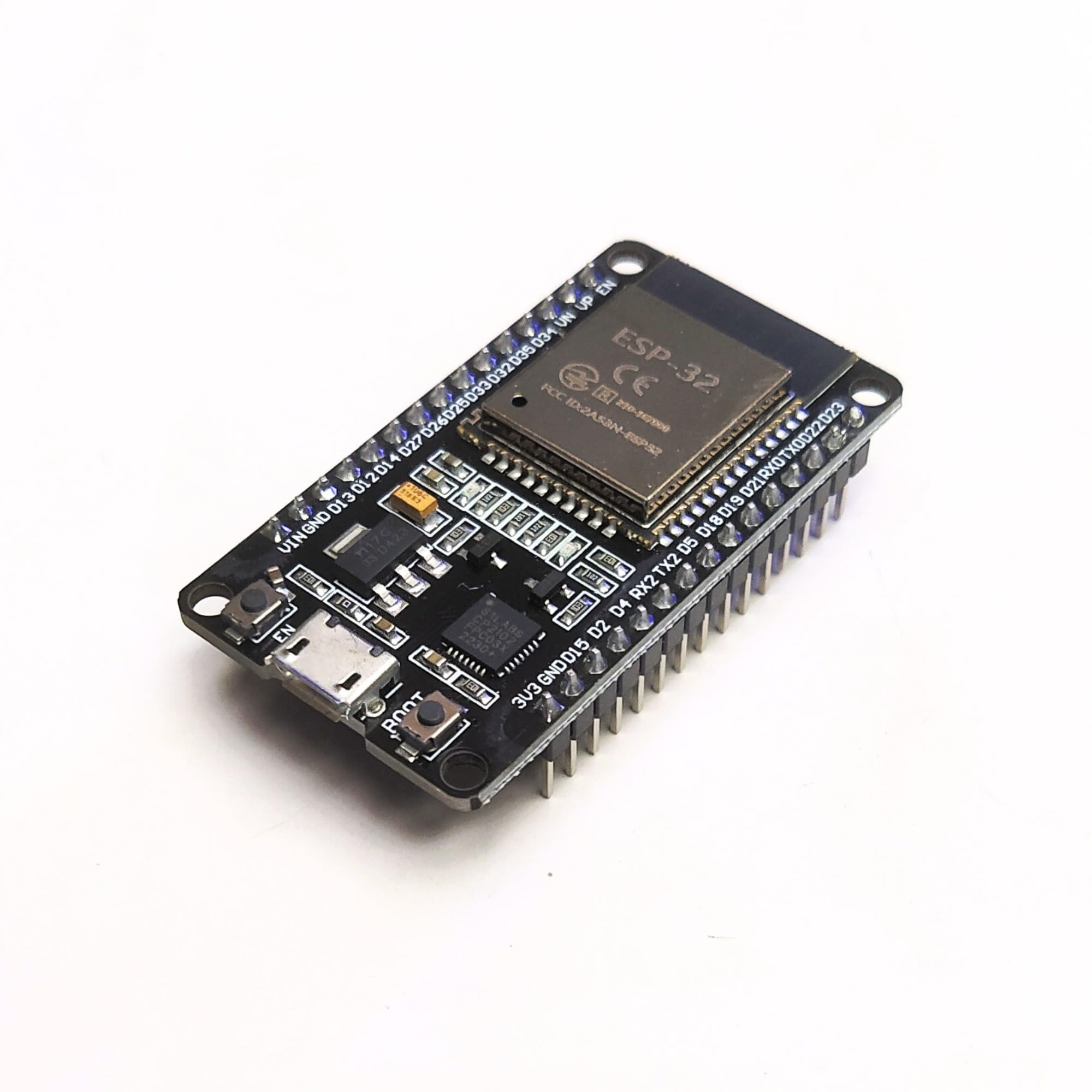 OceanLabz ESP32 WROOM-32 CP2102 USB Micro Type with ESP-32 ESP32S Expansion  Board (30 PINS) Pre-Loaded with Tested Code (Only ESP32 Dev Board)