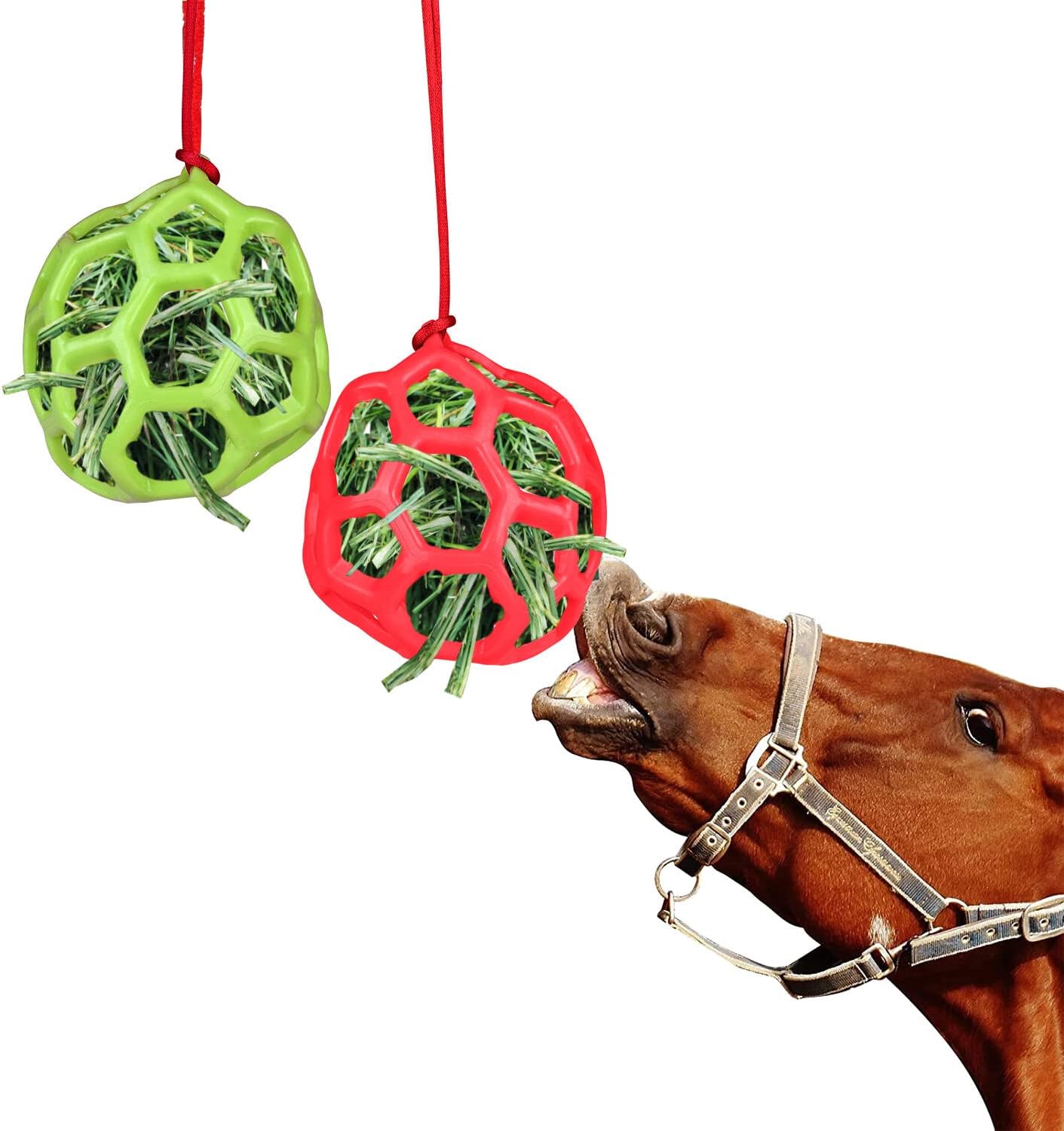 Hanging Feeding Ball Toy for Horse 2 Pcs Horse Treat Ball Hanging