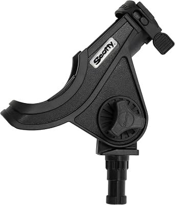 Scotty #279-BK Baitcaster/Spinning Rod Holder without Mount, Black