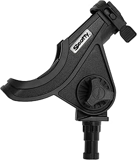 #279-BK Baitcaster/Spinning Rod Holder Without Mount, Black