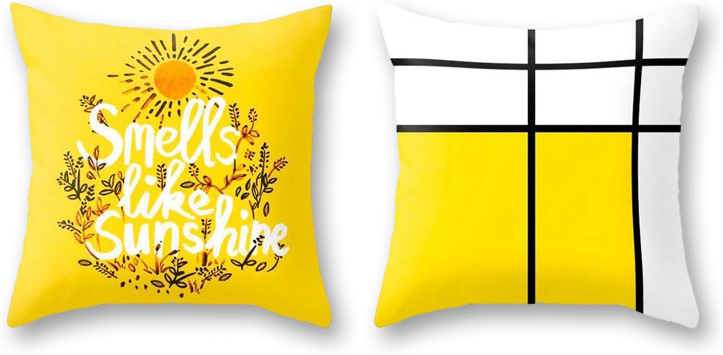 Lot De 2 Housses De Coussin Velours - Motif Cocker Et Poinsettia De Noël - 45,7 X 45,7 Cm - Déco Salon