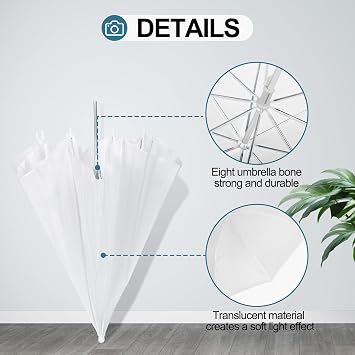 EMART 2 Pack 33inch Professional Photography Photo Video Studio Lighting Flash Translucent White Soft Umbrella