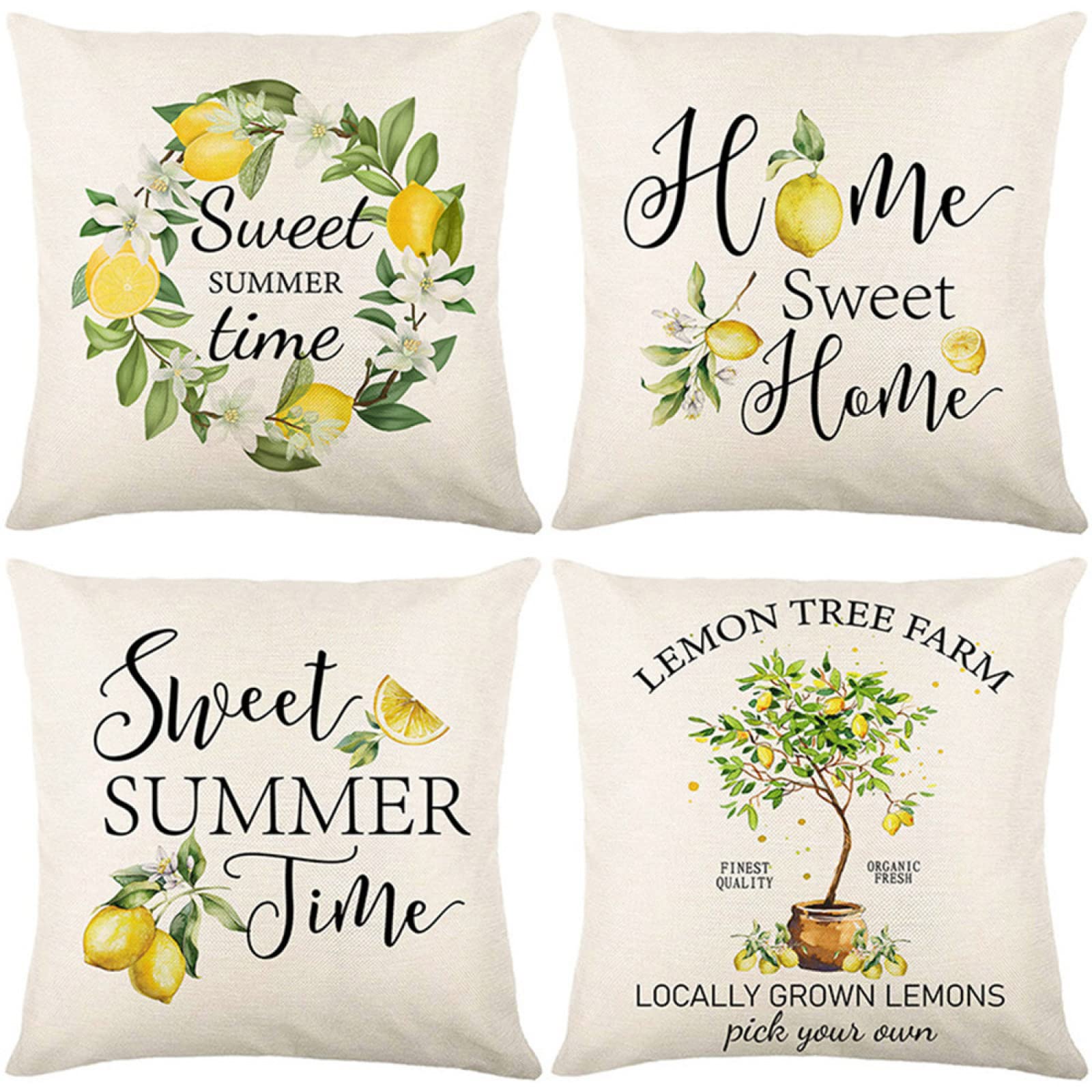 Taie d'oreiller 55x55 lin jaune pour embellir votre canapé de salon et jardin