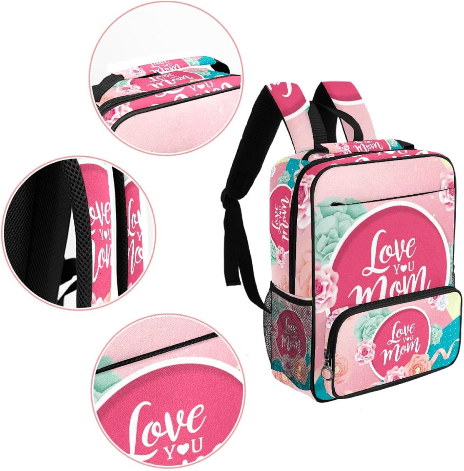 [suojapuku] 女性用の小さなバックパック、ミニ バックパック トラベル バッグ、母の日の愛のカード、女の子のためのブックバ