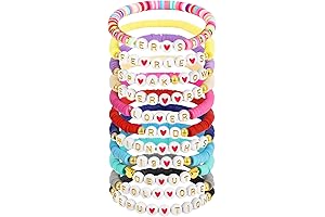 FOOFUM 11Pcs Friendship Bracelet Set for Women | Big Little Bracelets with Stretch Merchandise Bracelet