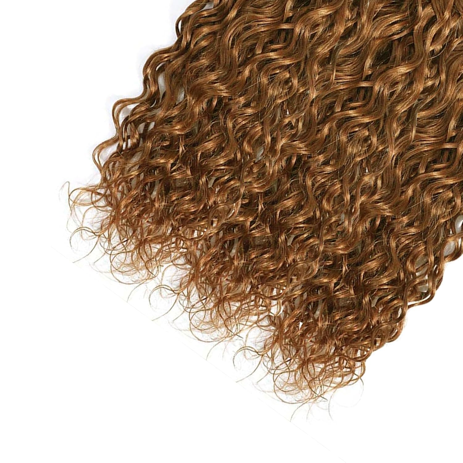 Color 30 Bundles Human Hair Brown Water Wave Bundles 20 22 24 inch Double Weft Brazilian Virgin Light Brown Wet and Wavy Human Hair Extensions Soft and Silky for Women