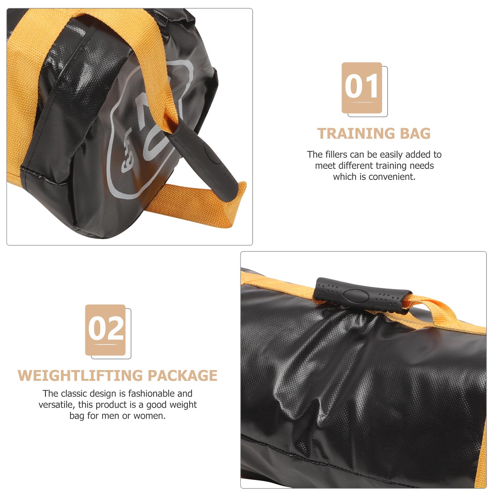 Sacco Pesi per Allenamento Forza 20kg in Pvc Resistente, Borsa Zavorrata Fitness per Palestra Uomo e Donna, Attrezzatura Sportiva per Sollevamento Pesi e Allenamento Funzionale