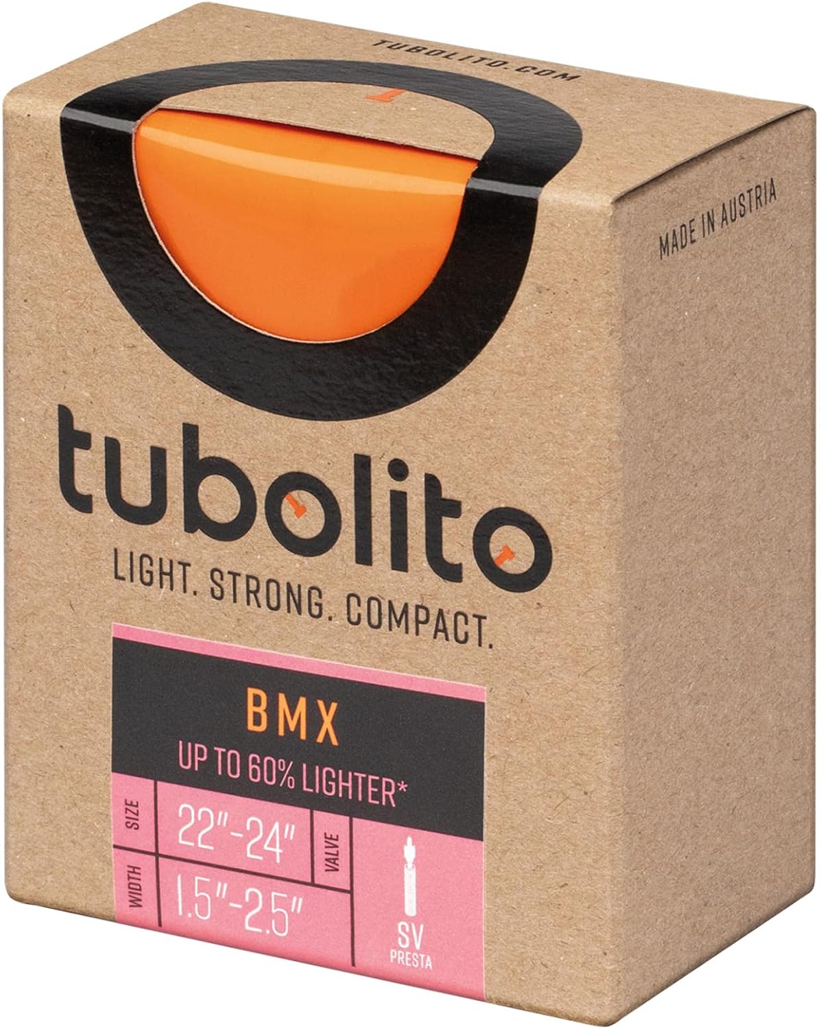 Tubolito Bmx Presta 42 Mm Inner Tube 22-24 x 1.50-2.50, Orange, 22/24 - Image 3