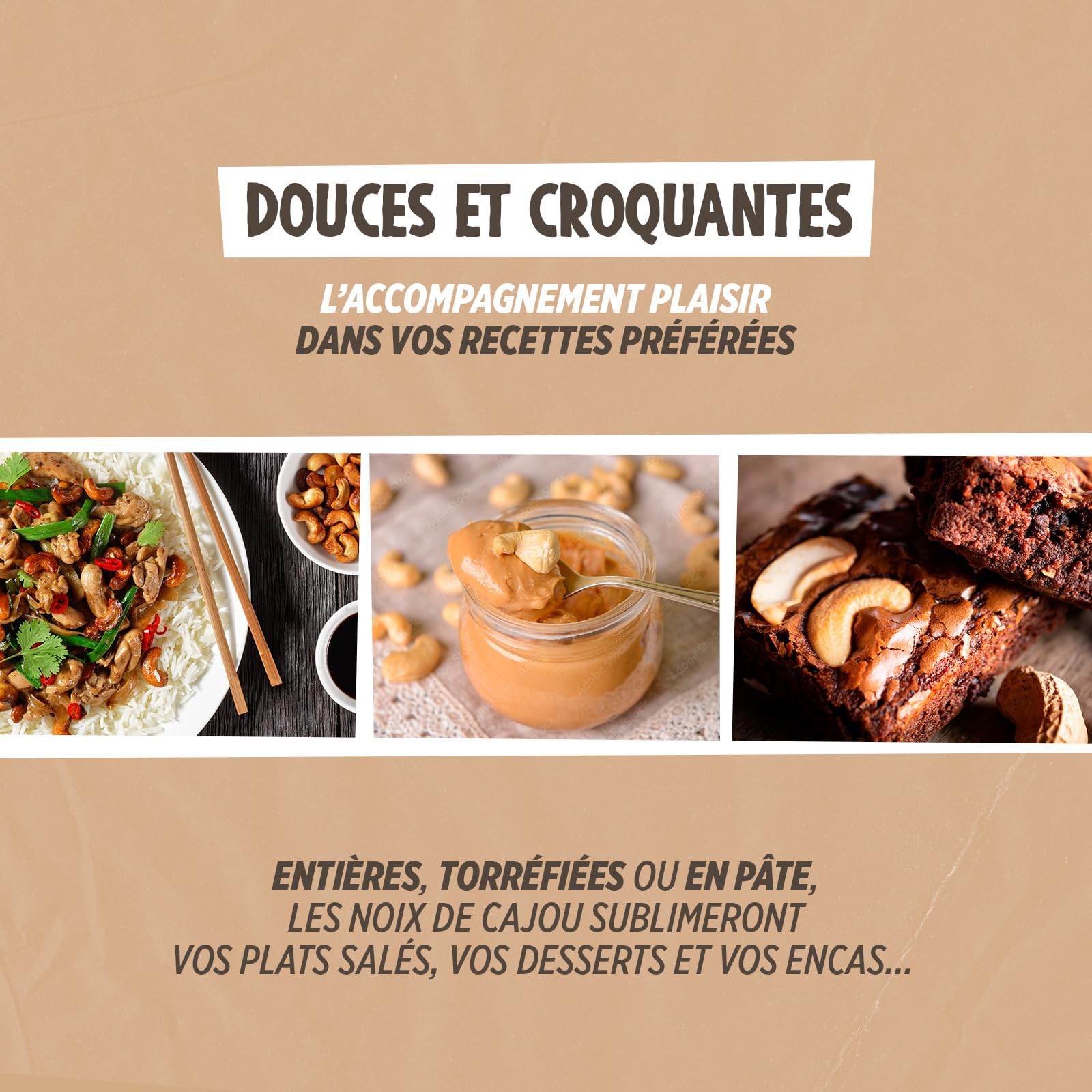 Noix de Cajou Bio 1 kg - Décortiquées - Non Salées - Non Grillées