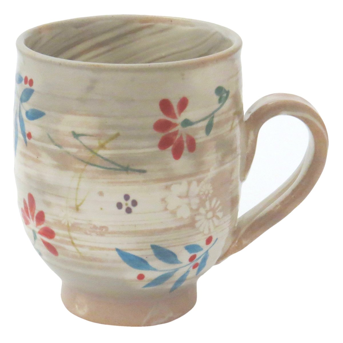 Amazon.co.jp: 京焼 清水焼 圭司作 マグカップ 花ちらし D15-7